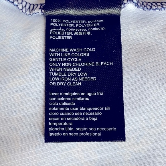 Bebe Swim Suit 1 Piece, Size M, Navy, Blue & White Print. - Picture 7 of 9